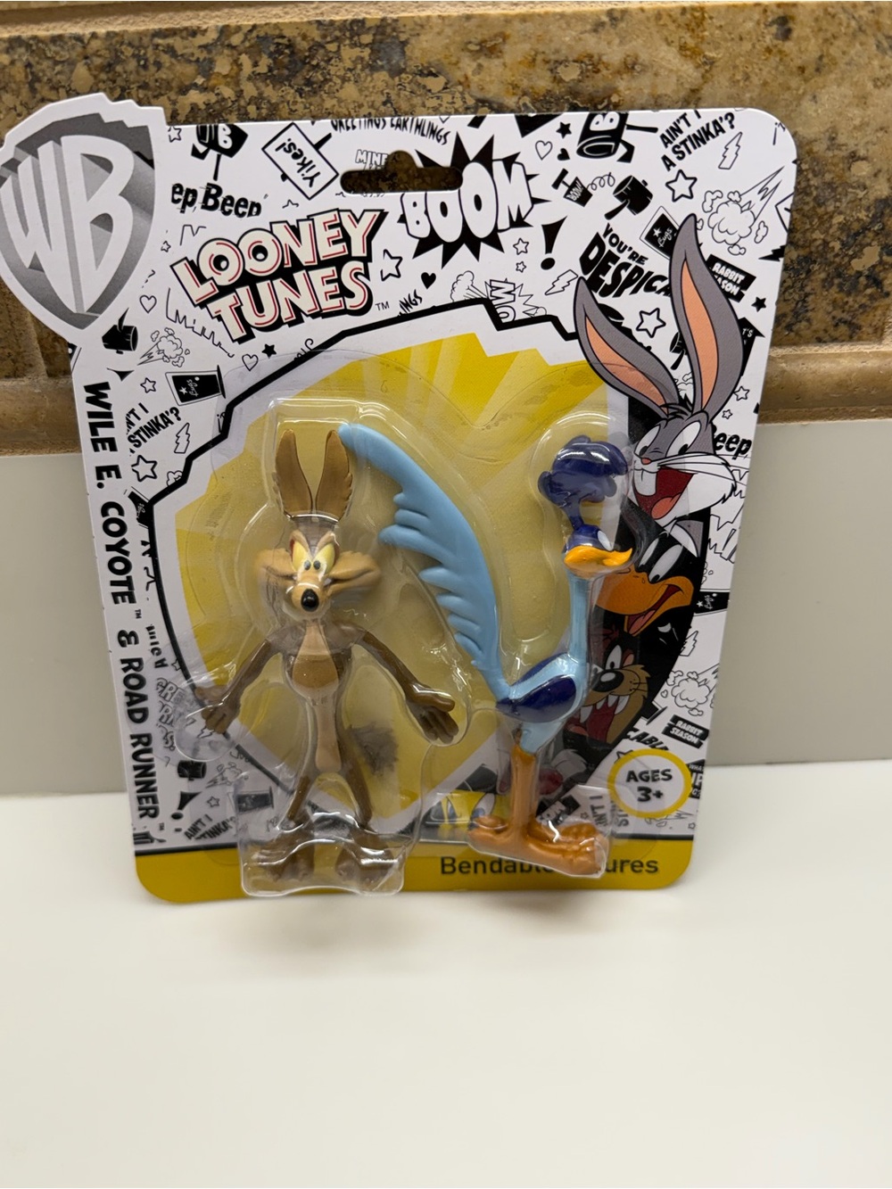 Looney Tunes Wile E. Coyote & Road Runner Bendable Figures Vintage Warner Bro